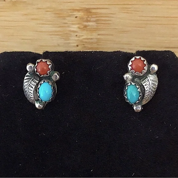 $68  Rare  Baby or Child's Estate 3 Piece Set   Most Likely Navajo  Sterling - Picture 3 of 9